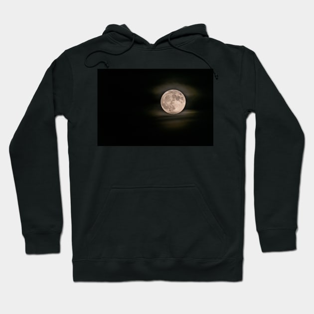 Friday 13th Full Moon Harvest Moon Micro Moon Hoodie by Debra Martz